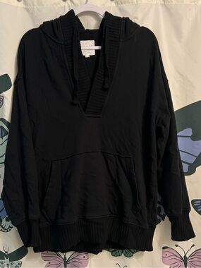 Down To Earth Henley oversized Hoodie